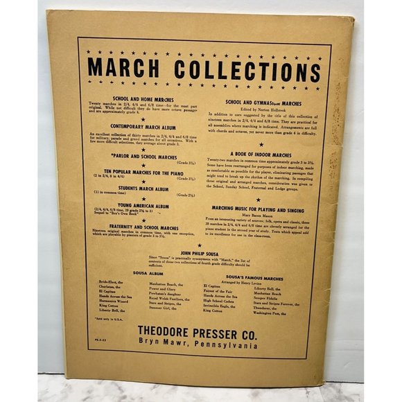 A Book of Indoor Marches for the Pianoforte 1928 Songbook Piano Sheet Music - Picture 5 of 7